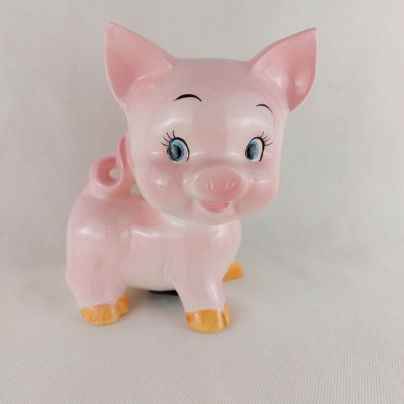 Other - Vintage Kitsch Pink Ceramic Piggy Bank Japan Collectable Mid Century